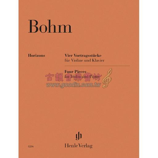 Bohm, Four Pieces for Violin and Piano