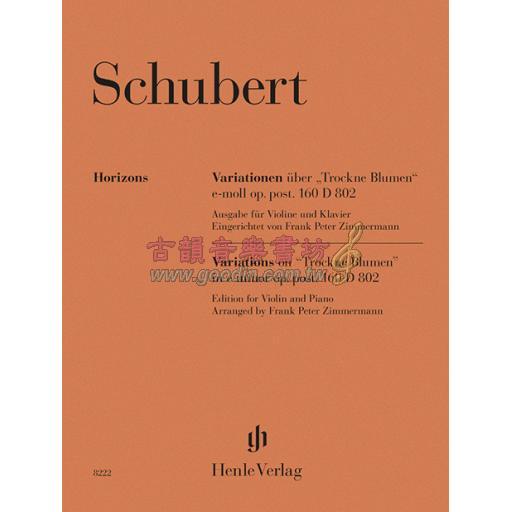 Schubert, Variations on “Trockne Blumen” in E minor op.160 D802 for Violin and Piano